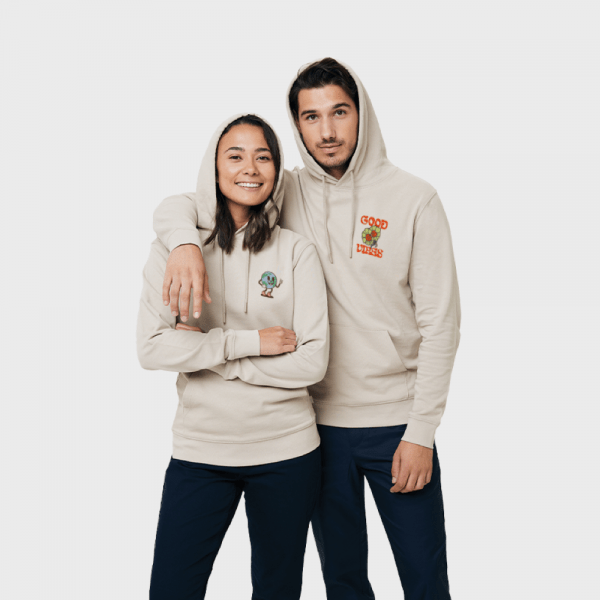 Sweat à capuche en coton recyclé Jasper