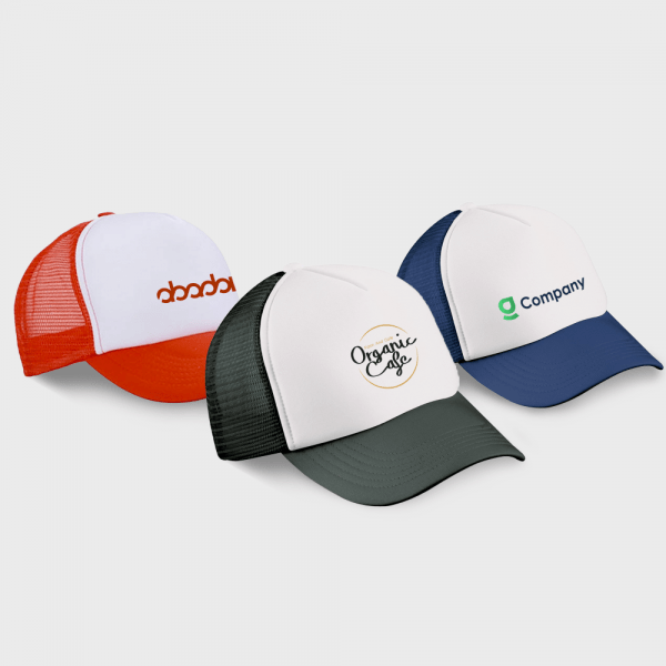 Casquette à panneaux en maille polyester