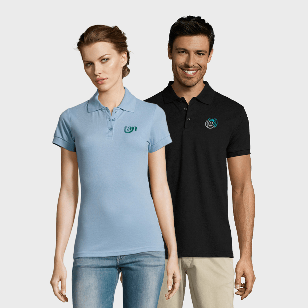 Polo basique en tissu mélangé